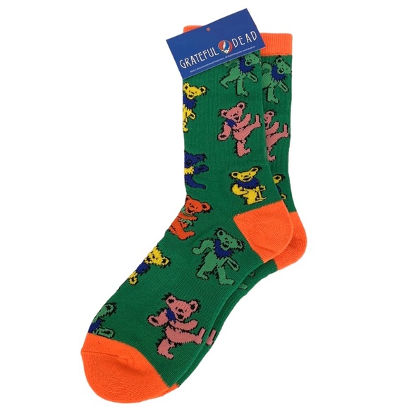 Grateful Dead Dancing Bears Crew Socks - Picture 1 of 6